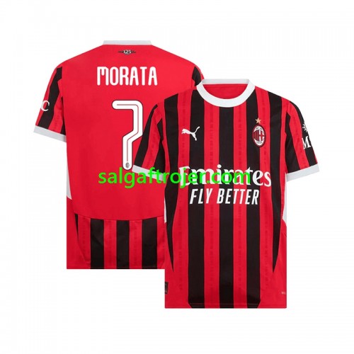 AC Milan UCL Font MORATA 7 Fodboldtrøjer Hjemmebanesæt 2024/25 Kort ærmer AC Milan UCL Font MORATA 7 Fodboldtrøjer Hjemmebanesæt 2024/25 Kort ærmer